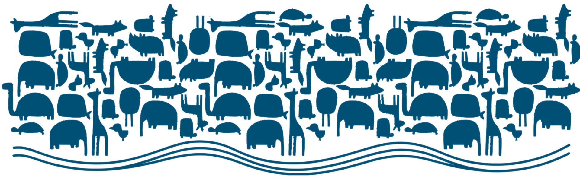 Animaux terrestres et marins stylisés
