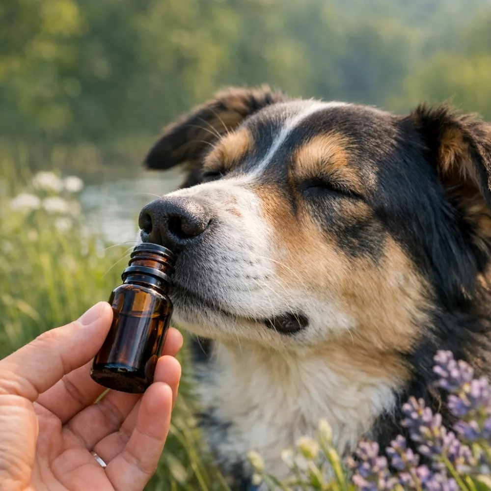 SHA huiles essentielles chien flacon carré