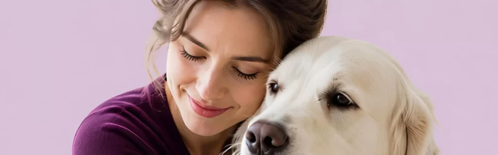 Communication intuitive femme chien mauve header